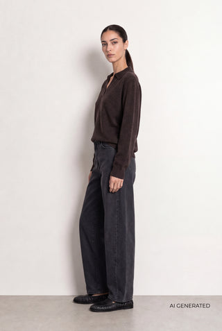 LR-ISMAILA 9 Pullover Dark brown