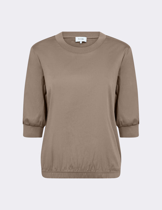 LR-ISLA SOLID 123 Blouse Dark Sand