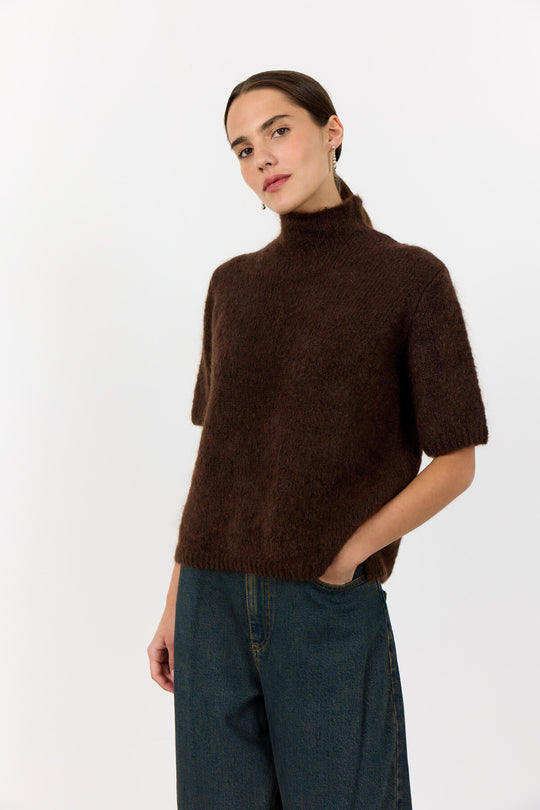 LR-NOREEN 6 Pullover Dark brown