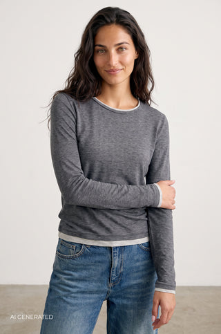 LR-JOSEPHINE 5 T-shirt Dark grey