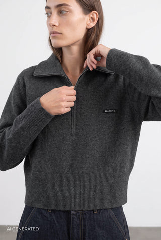 BL-ALVINA ART 3 Knit Dark grey