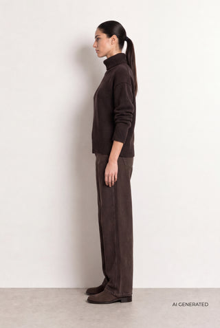 LR-PERLE 3 Pullover Dark brown