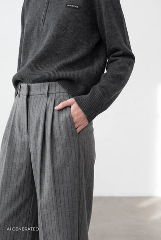 BL-AGNITA 2 Pants Dark grey