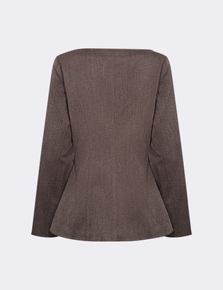 LR-OBASSIE 3 Blazer Dark brown