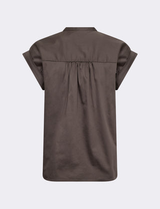 LR-ISLA SOLID 122 Blouse Dark brown
