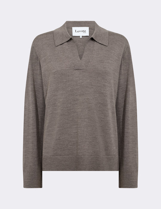 LR-ISMAILA 9 Pullover Light brown