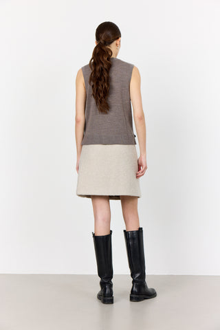LR-ISMAILA 11 Waistcoat Light brown