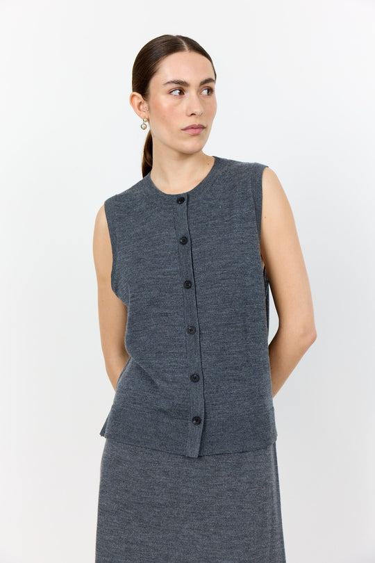 LR-ISMAILA 11 Waistcoat Dark grey