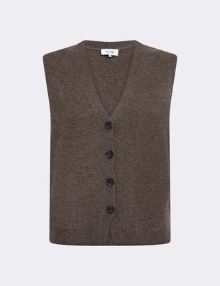 LR-ELOISE 10 Waistcoat Dark brown