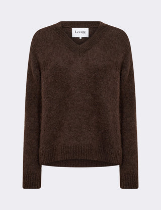 LR-NOREEN 3 Pullover Dark brown