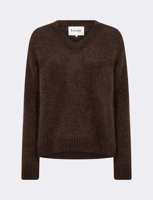 LR-NOREEN 3 Pullover Dark brown