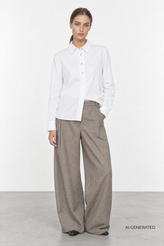 LR-ISLA SOLID 136 Shirt White