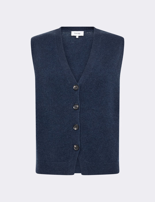 LR-ELOISE 10 Waistcoat Dark blue