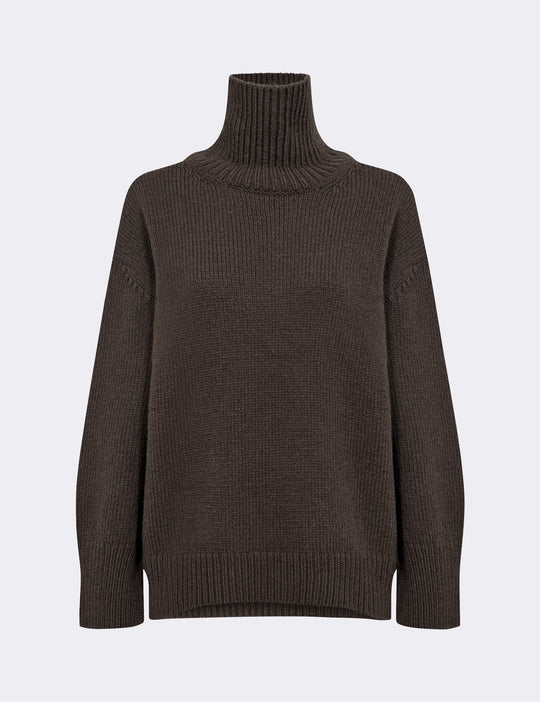 LR-PERLE 3 Pullover Dark brown