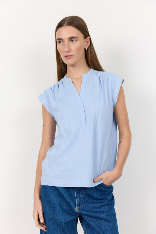 LR-NAJA 19 Blouse Light blue