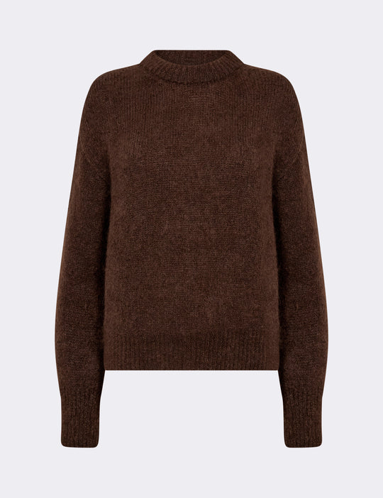 LR-NOREEN 1 Pullover Dark brown