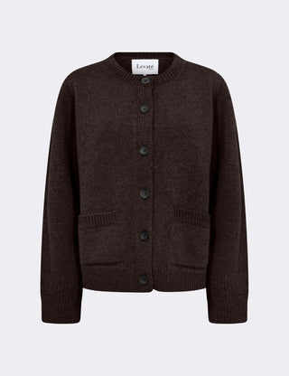 LR-PERLE 9 Cardigan Dark brown