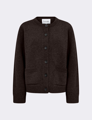 LR-PERLE 9 Cardigan Dark brown