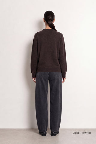 LR-ISMAILA 9 Pullover Dark brown