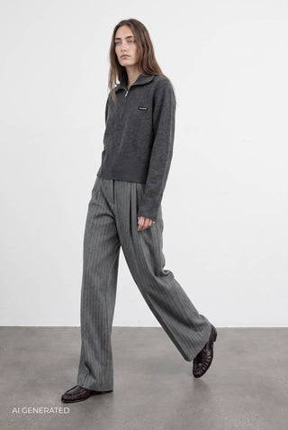 BL-AGNITA 2 Pants Dark grey