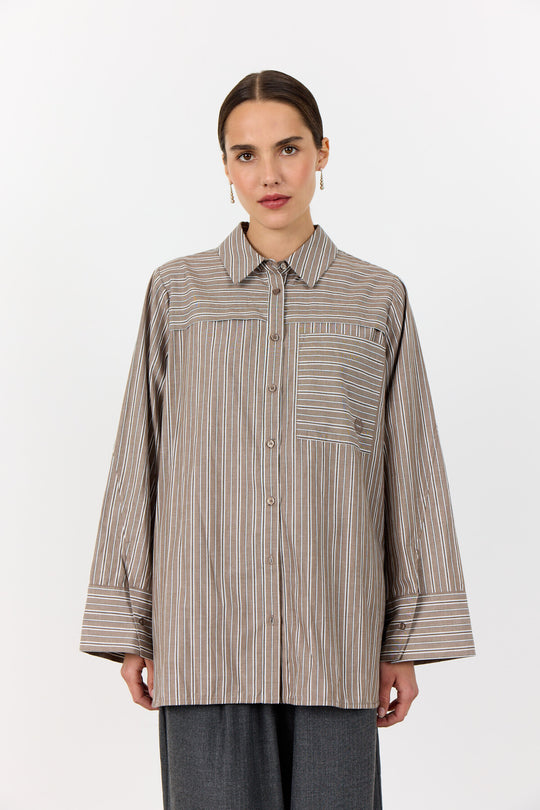 LR-NORAH 1 Shirt Light brown