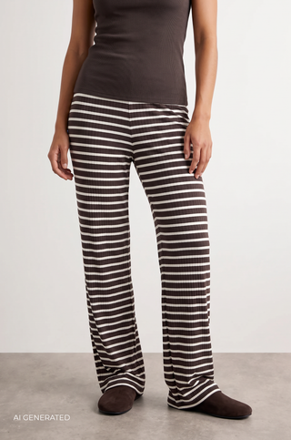 LR-NEDDIE 8 Pants Dark brown