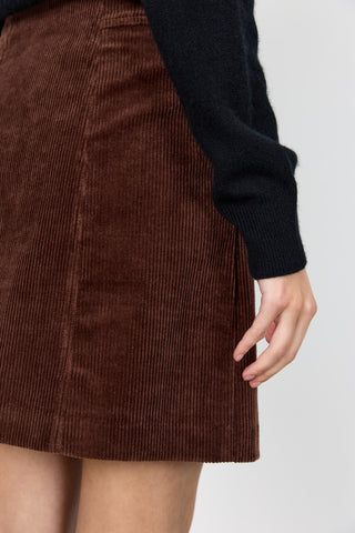 LR-ORLANDO 2 Skirt Dark brown